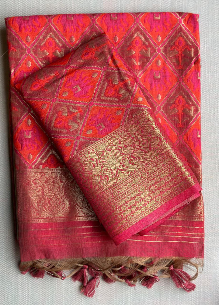BloomKriti Fancy Cotton Saree