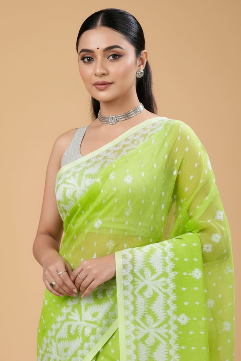 SurTara Dhakai Jamdani Saree