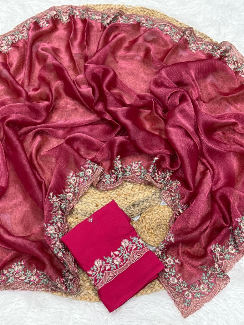 Melting Charm Fancy Chiffon Silk Saree