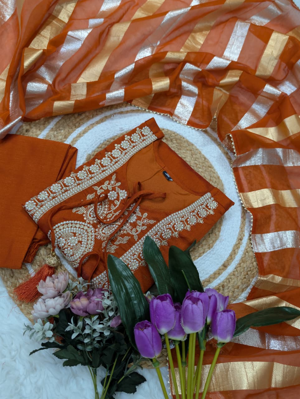 Love of Chanderi Silk Kurti Set