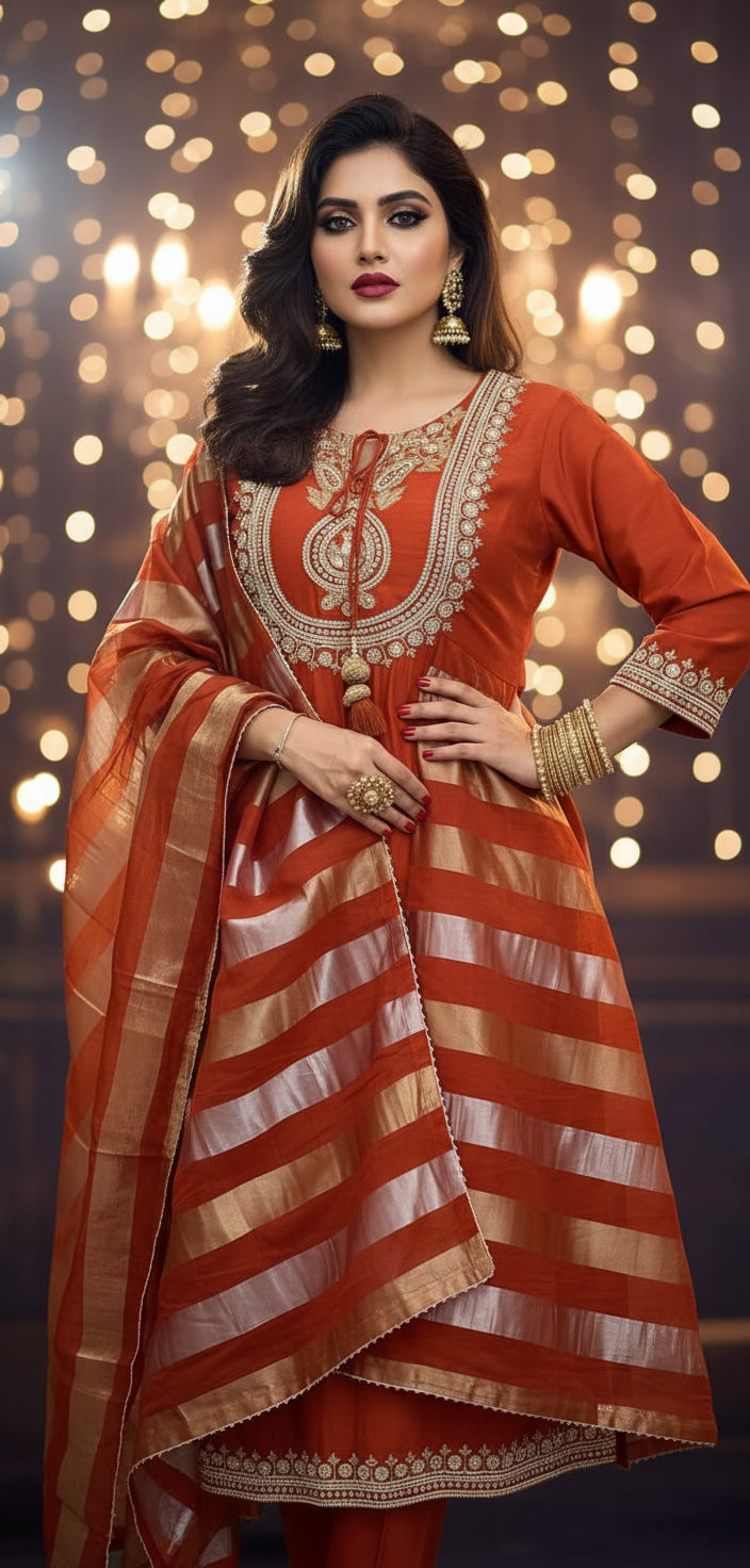 Love of Chanderi Silk Kurti Set