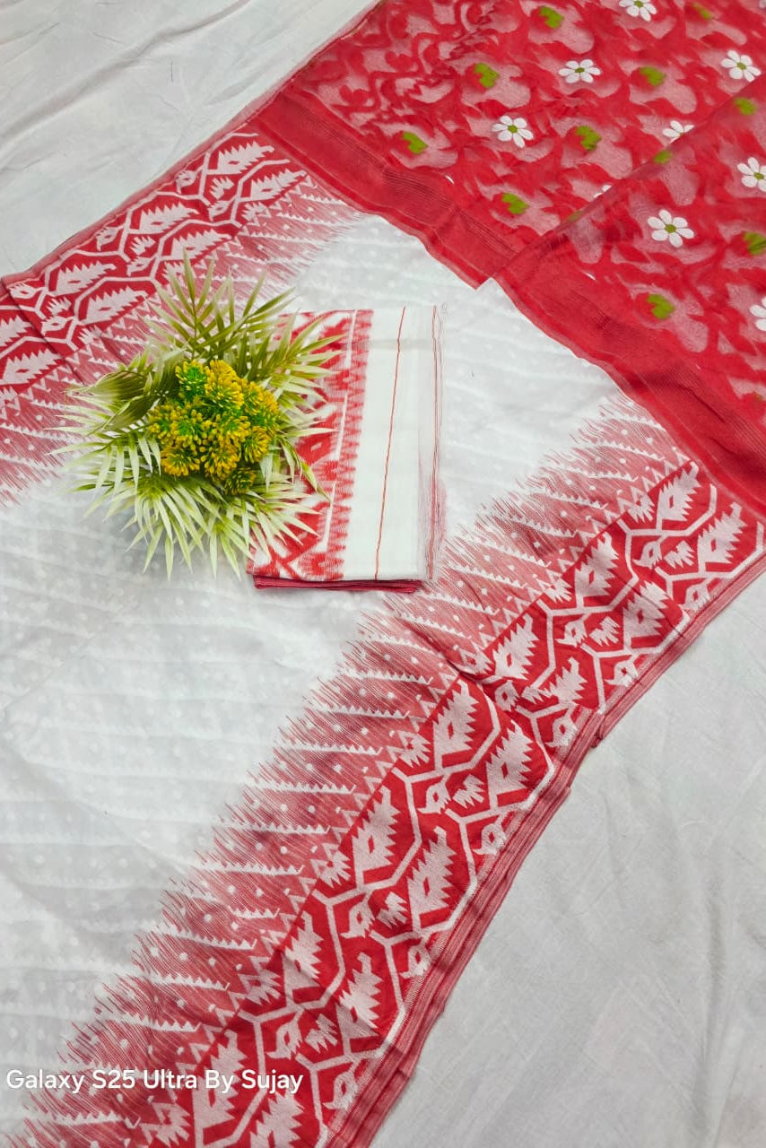 Prantik Bela Karat Dhakai Jamdani Saree