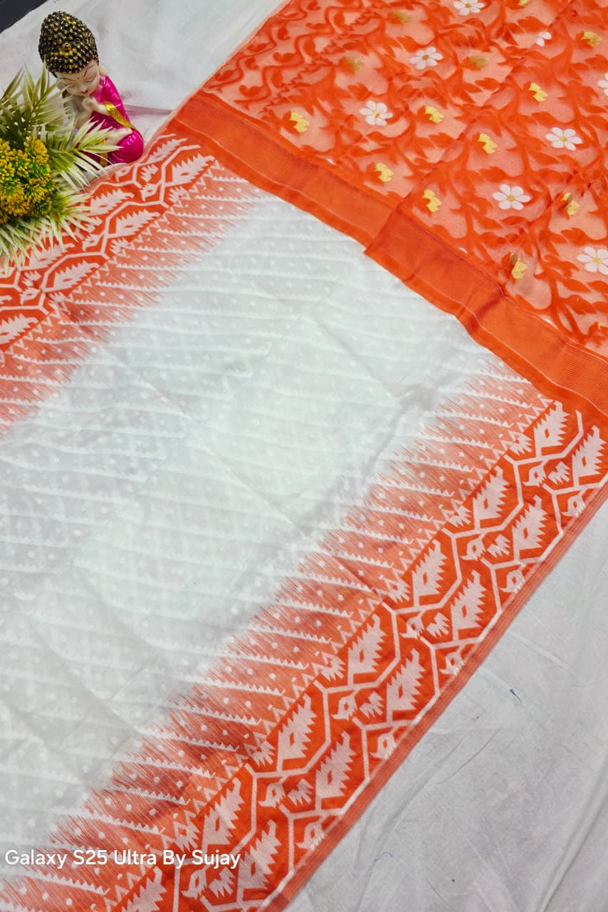 Prantik Bela Karat Dhakai Jamdani Saree