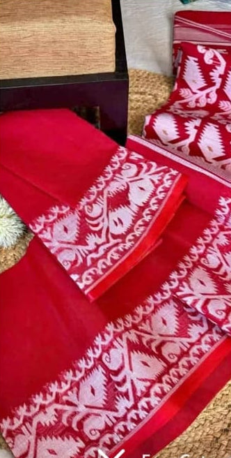 Alo’r Porosh Karat Dhakai Jamdani Saree