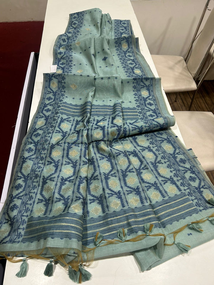 Line of Shade Fancy Linen Saree