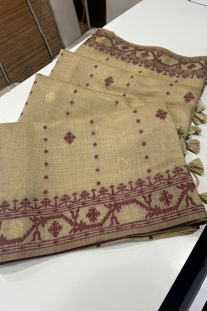 Line of Shade Fancy Linen Saree