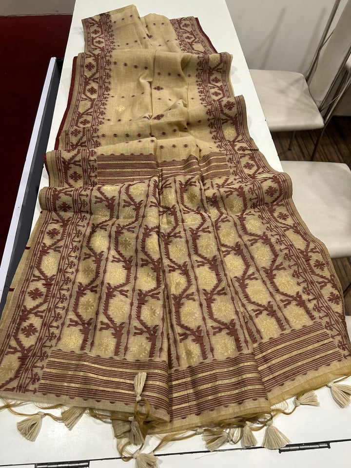 Line of Shade Fancy Linen Saree