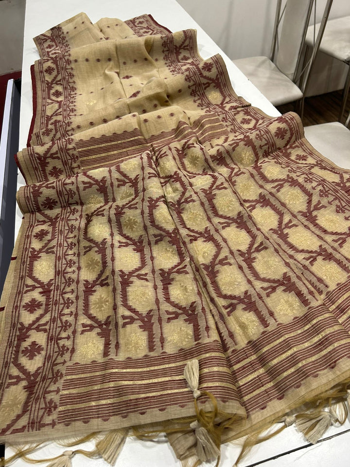 Line of Shade Fancy Linen Saree