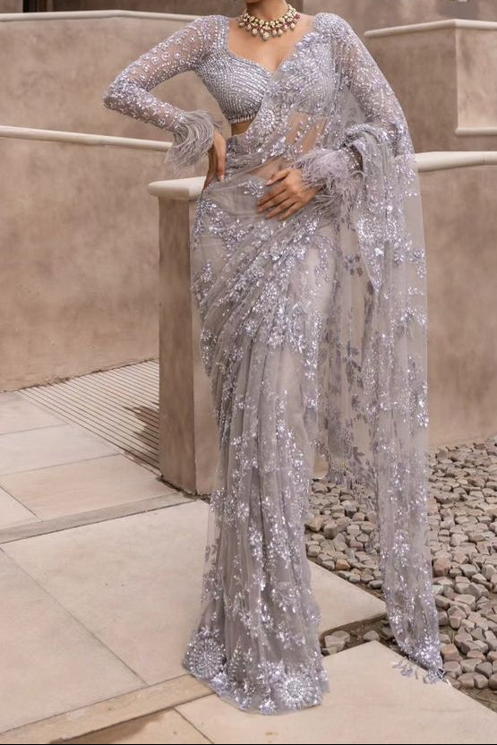 Starborne Grace Designer Net Saree