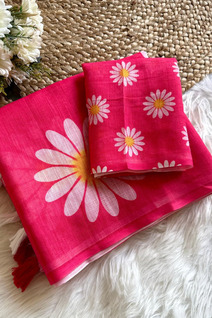 Aerial Bliss Linen Saree