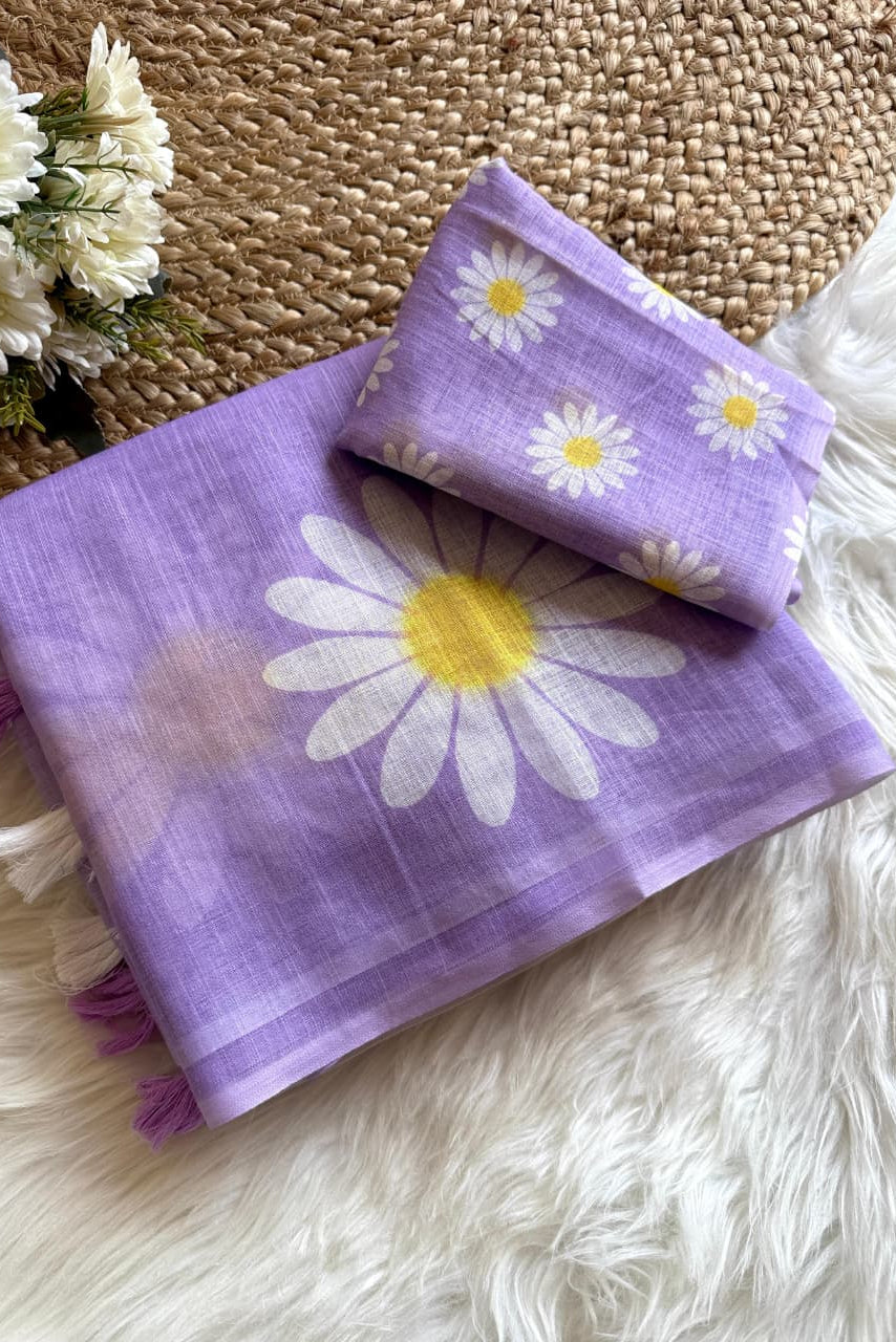 Aerial Bliss Linen Saree