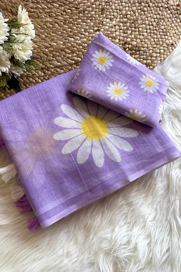 Aerial Bliss Linen Saree