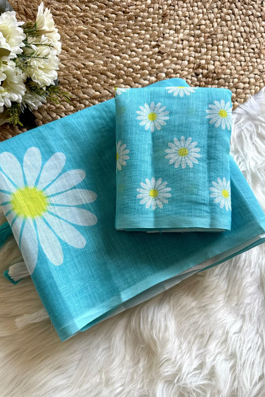 Aerial Bliss Linen Saree