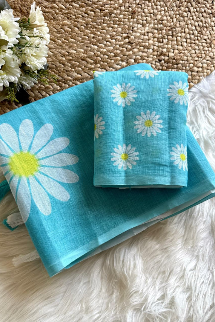 Aerial Bliss Linen Saree