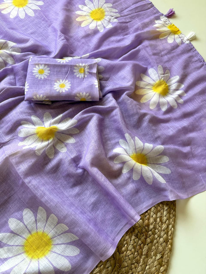 Aerial Bliss Linen Saree