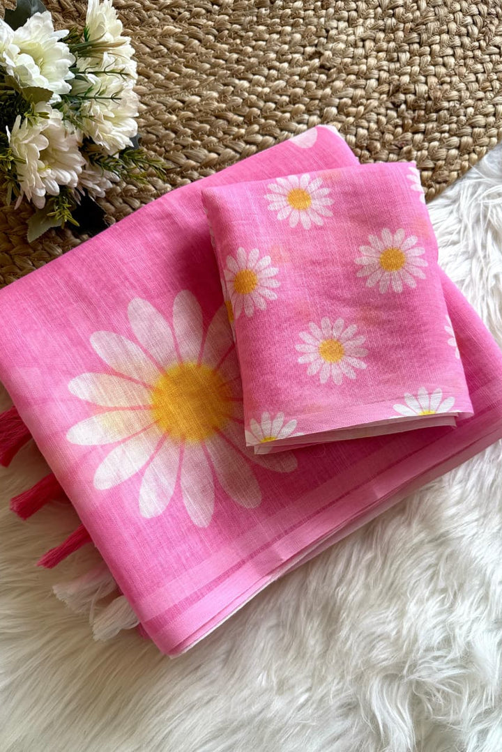 Aerial Bliss Linen Saree