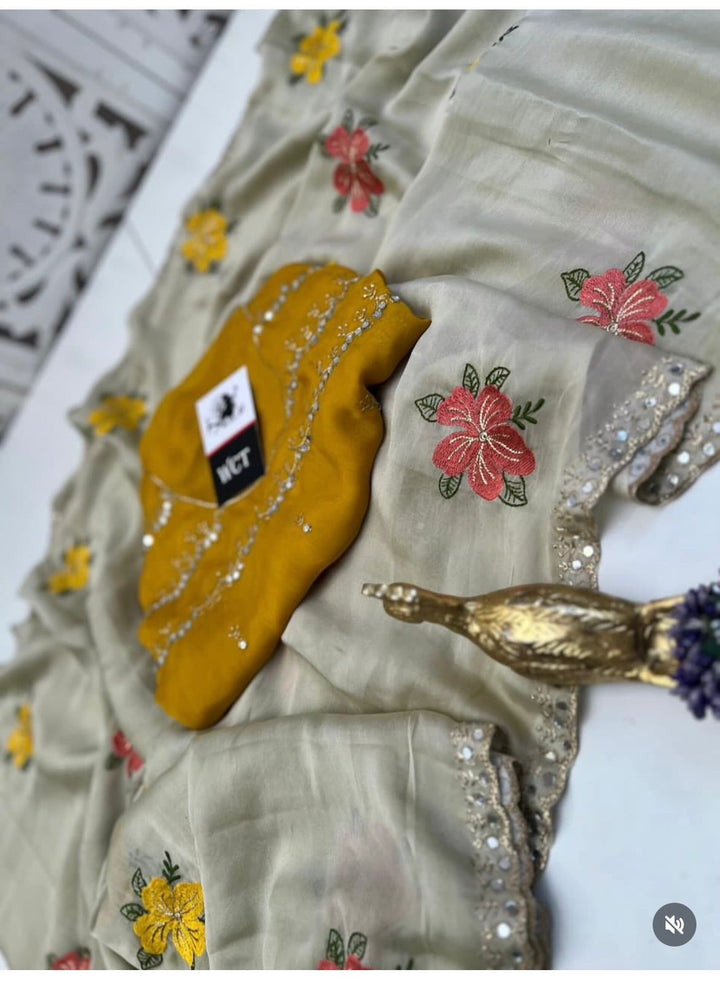 Flow Of Light Rangoli Silk Saree