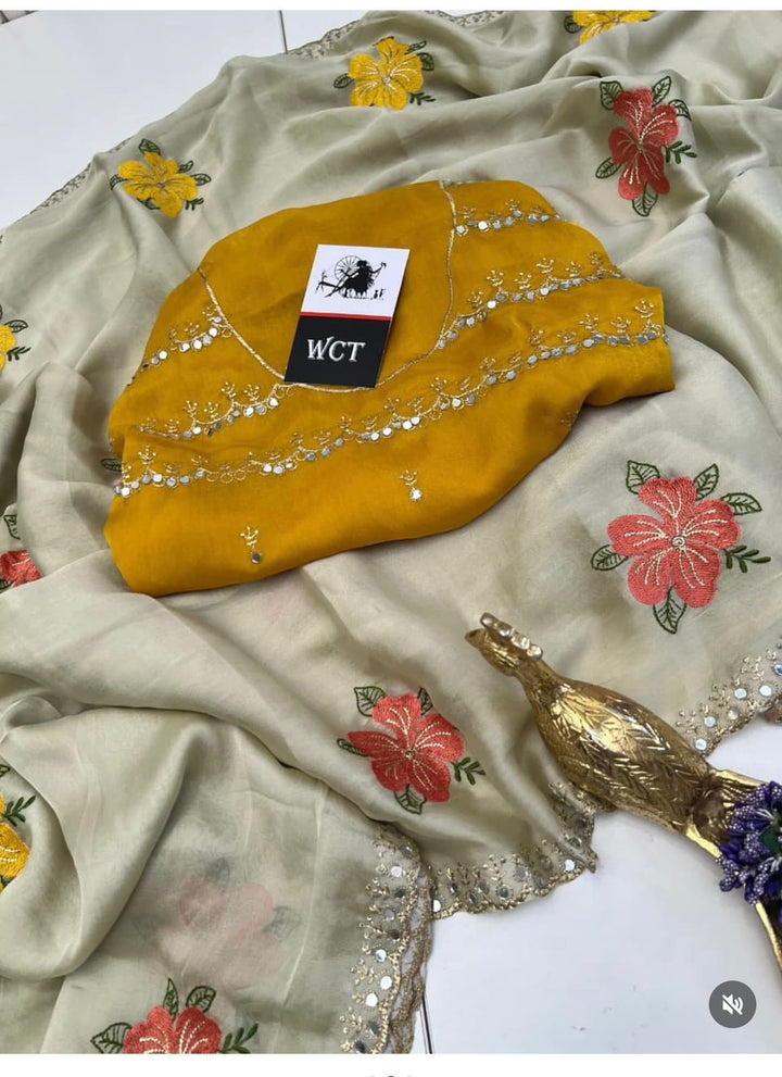 Flow Of Light Rangoli Silk Saree