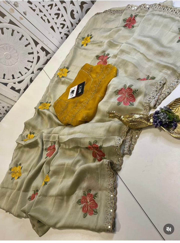 Flow Of Light Rangoli Silk Saree