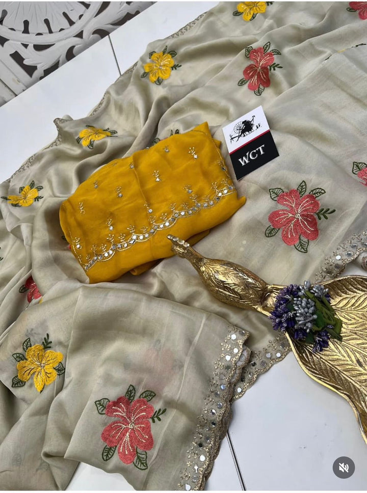 Flow Of Light Rangoli Silk Saree