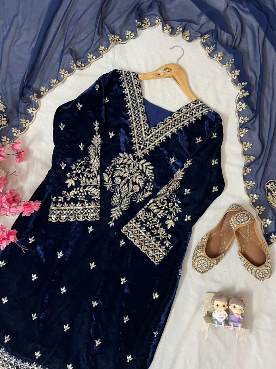 Sundari Swag Velvet Suit Set