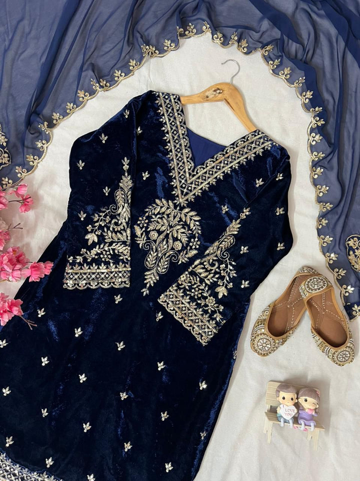 Sundari Swag Velvet Suit Set