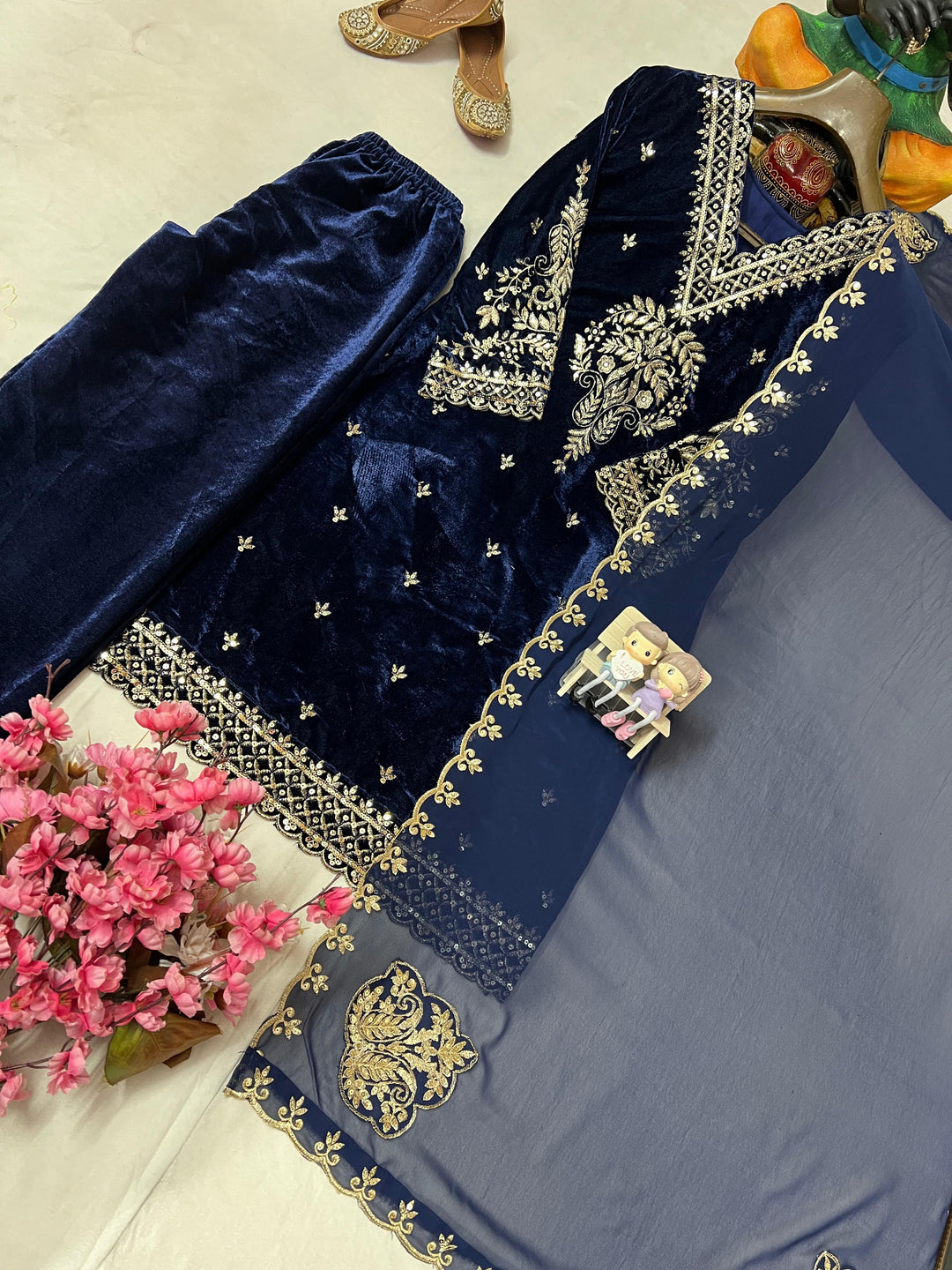 Sundari Swag Velvet Suit Set
