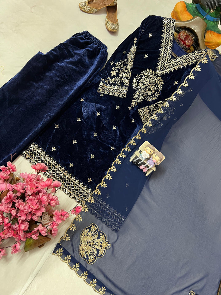 Sundari Swag Velvet Suit Set