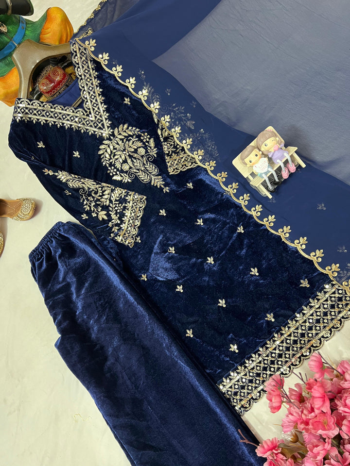 Sundari Swag Velvet Suit Set
