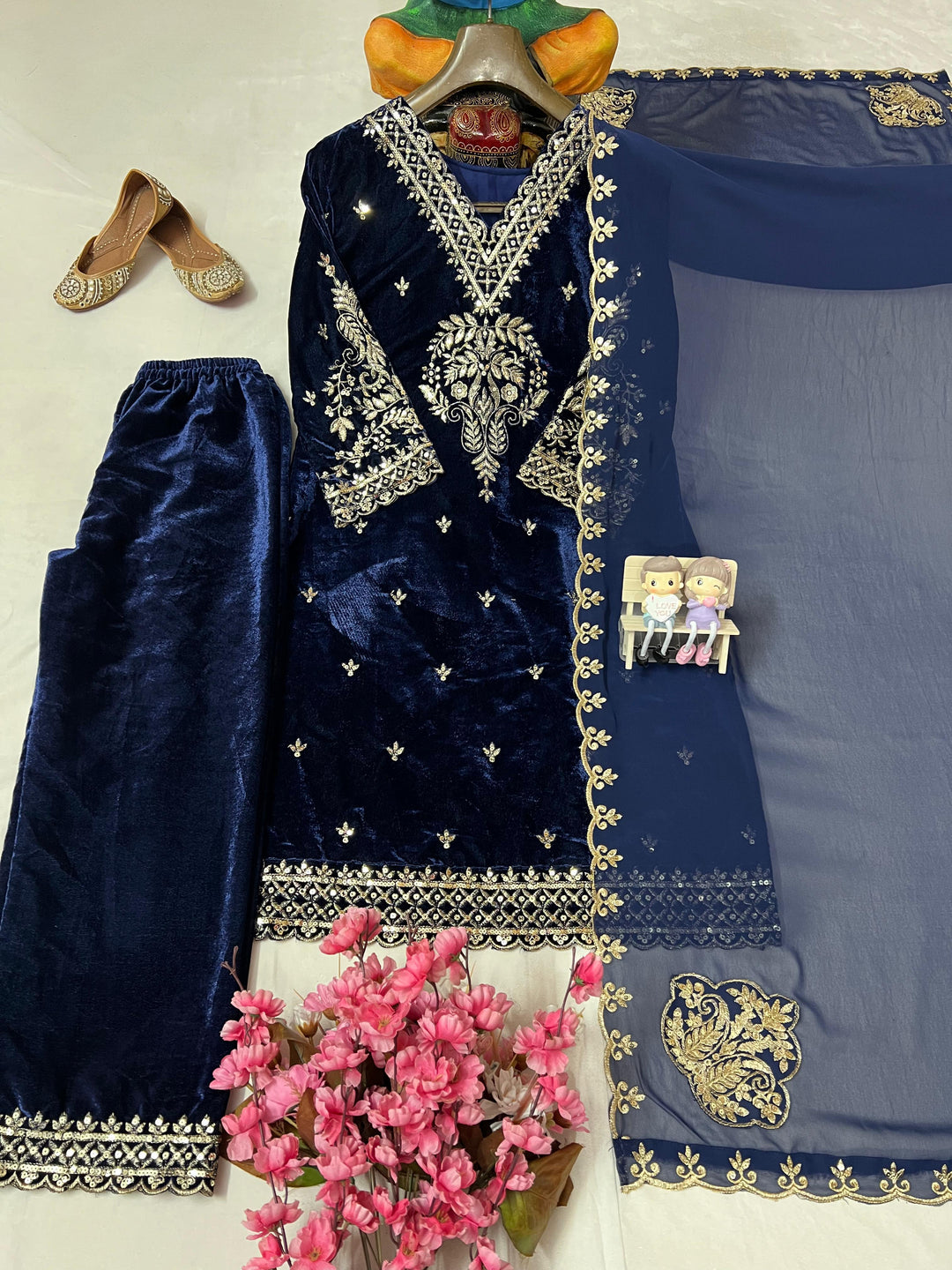 Sundari Swag Velvet Suit Set
