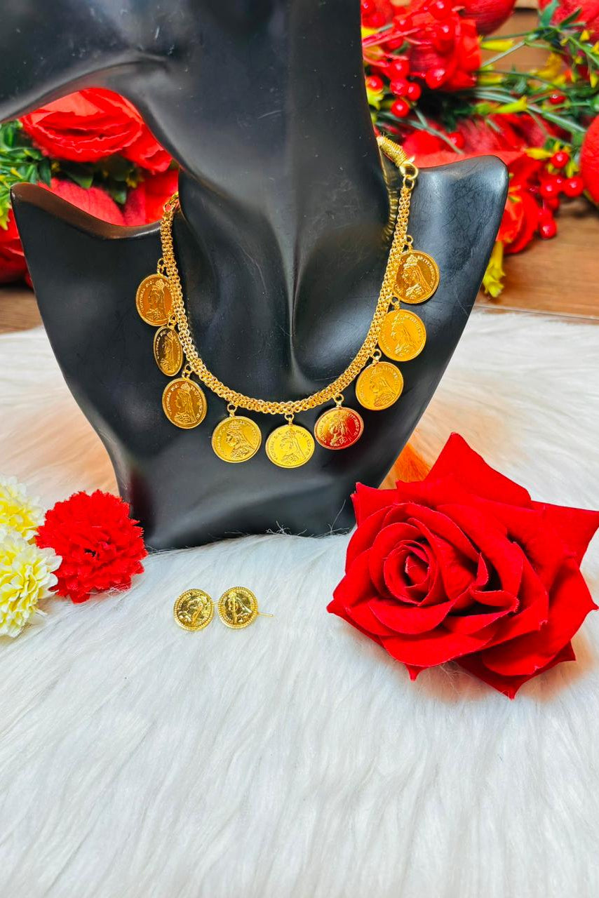 Gemora Gini -Gold Plated Necklace Set