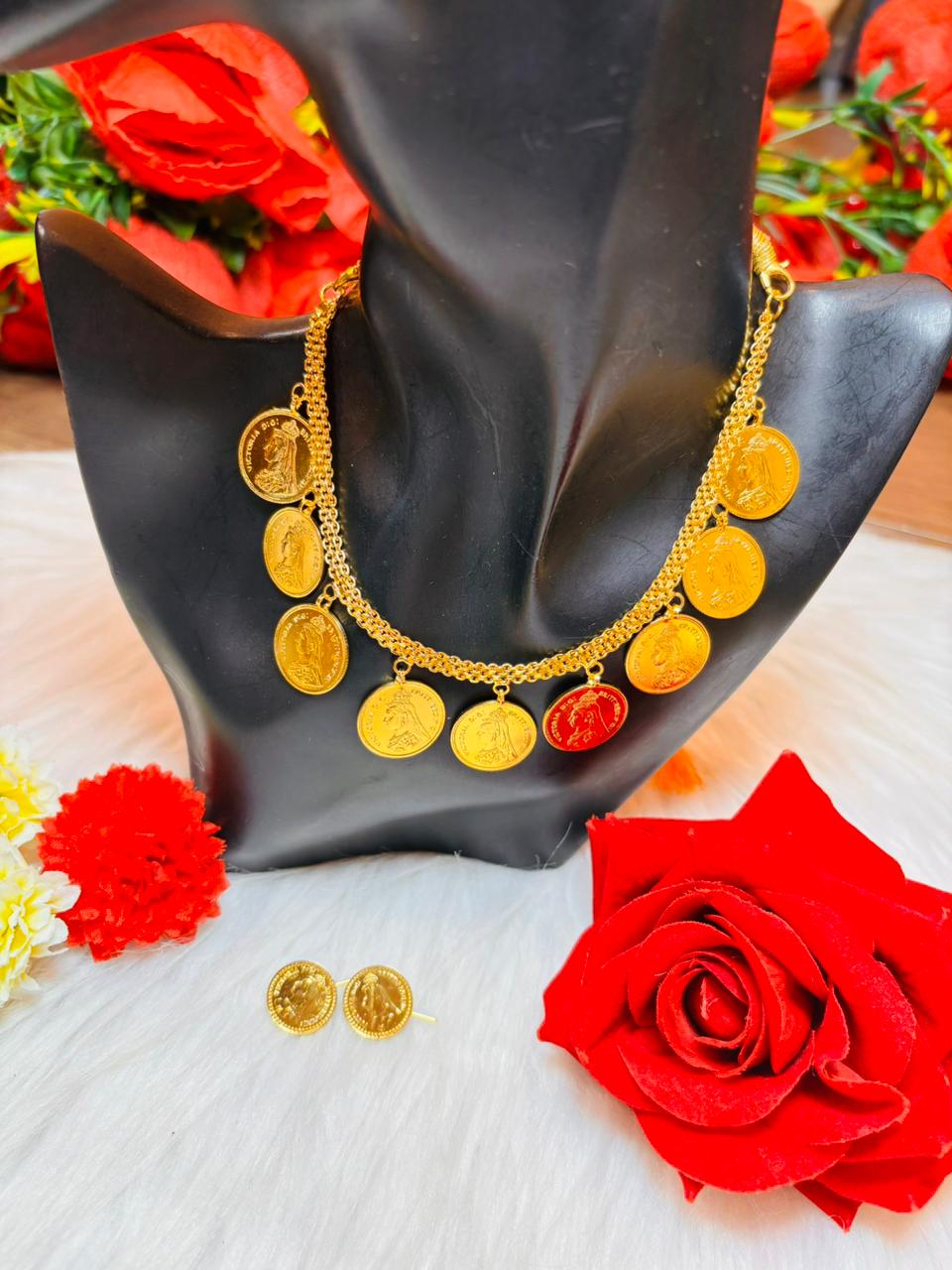 Gemora Gini -Gold Plated Necklace Set