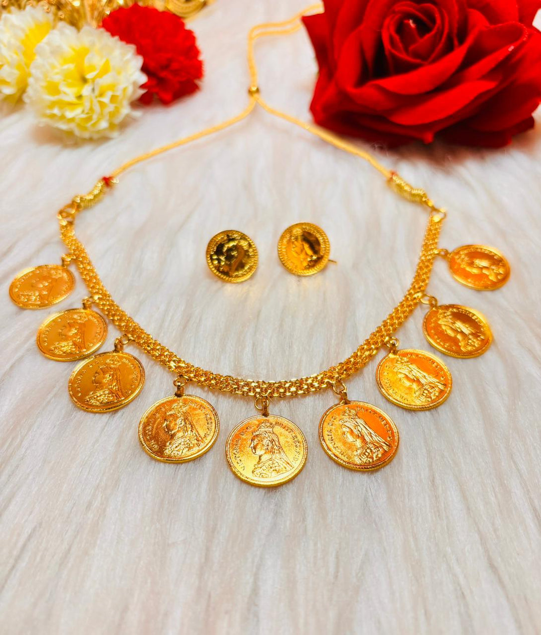 Gemora Gini -Gold Plated Necklace Set