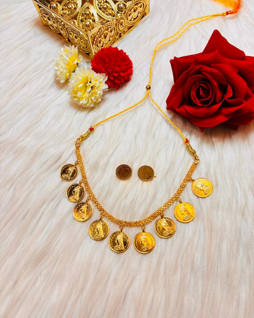 Gemora Gini -Gold Plated Necklace Set