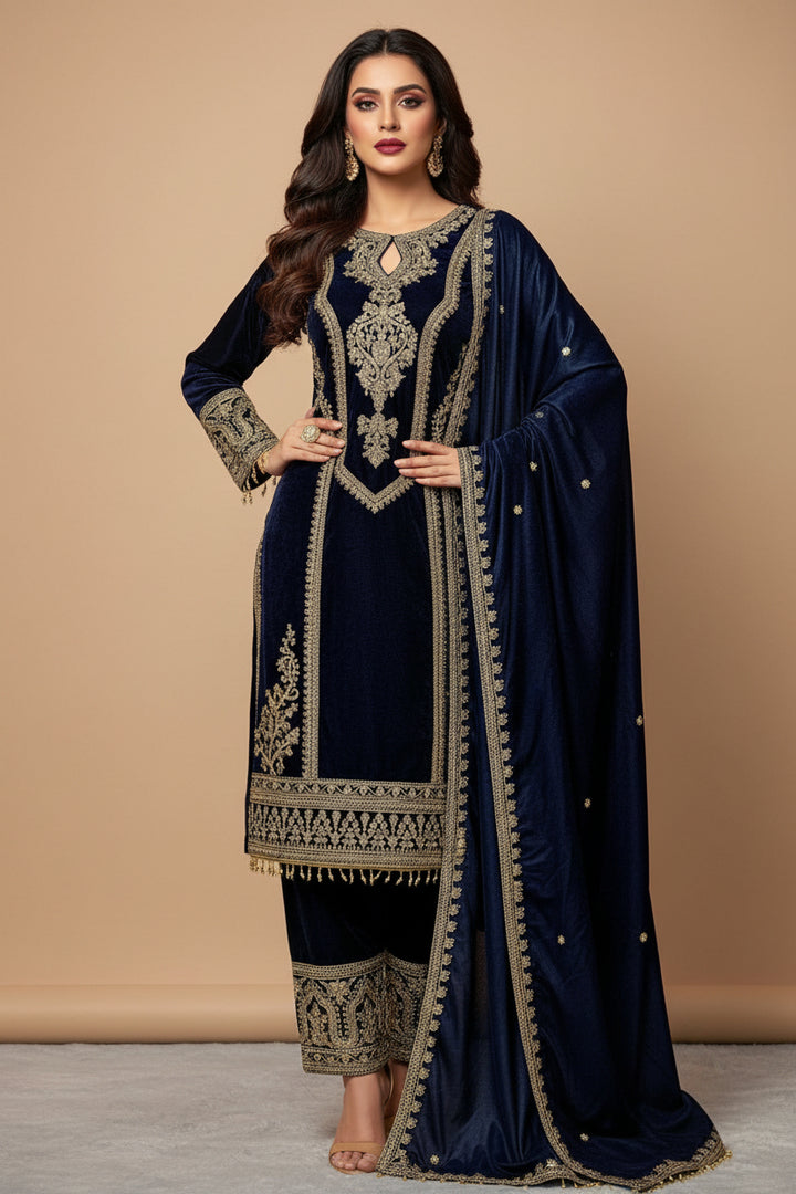 Mast Malang Velvet Suit Set