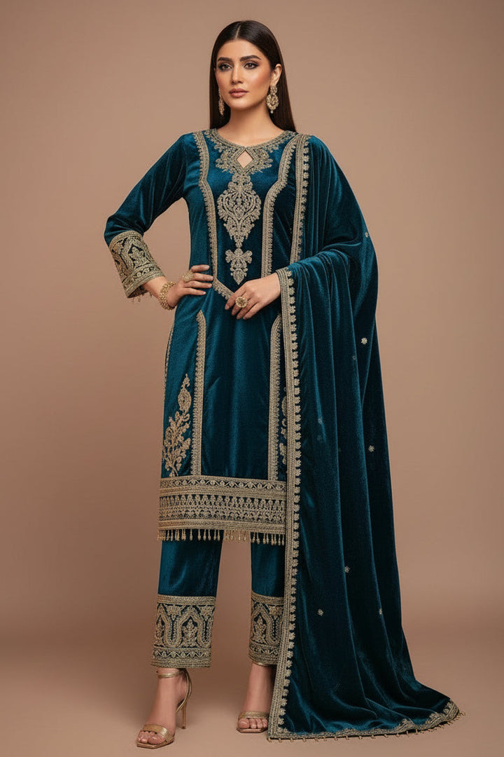 Mast Malang Velvet Suit Set