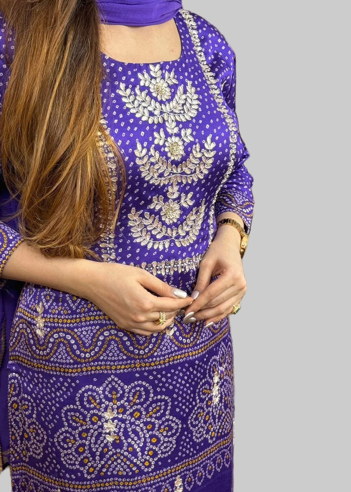 Rangila Riwaaz Chinnon Silk Kurti Set