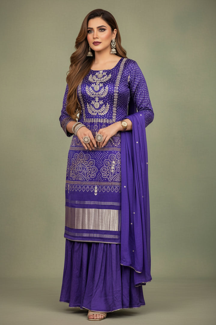 Rangila Riwaaz Chinnon Silk Kurti Set