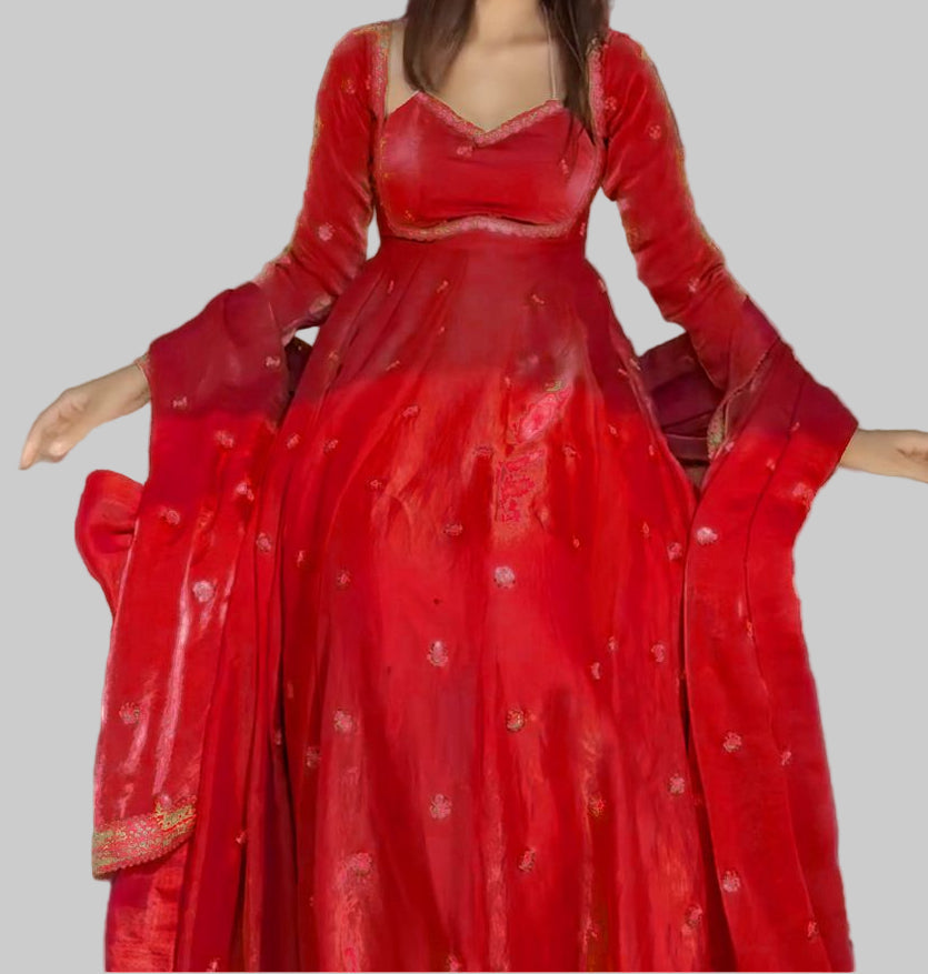 Dreamwali Dulhan Fancy Silk Anarkali