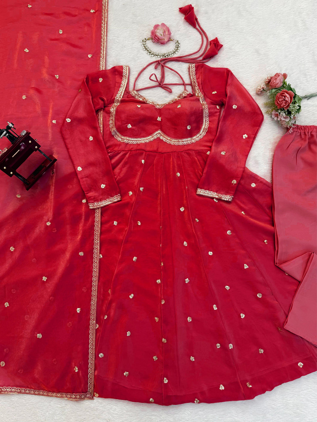 Dreamwali Dulhan Fancy Silk Anarkali