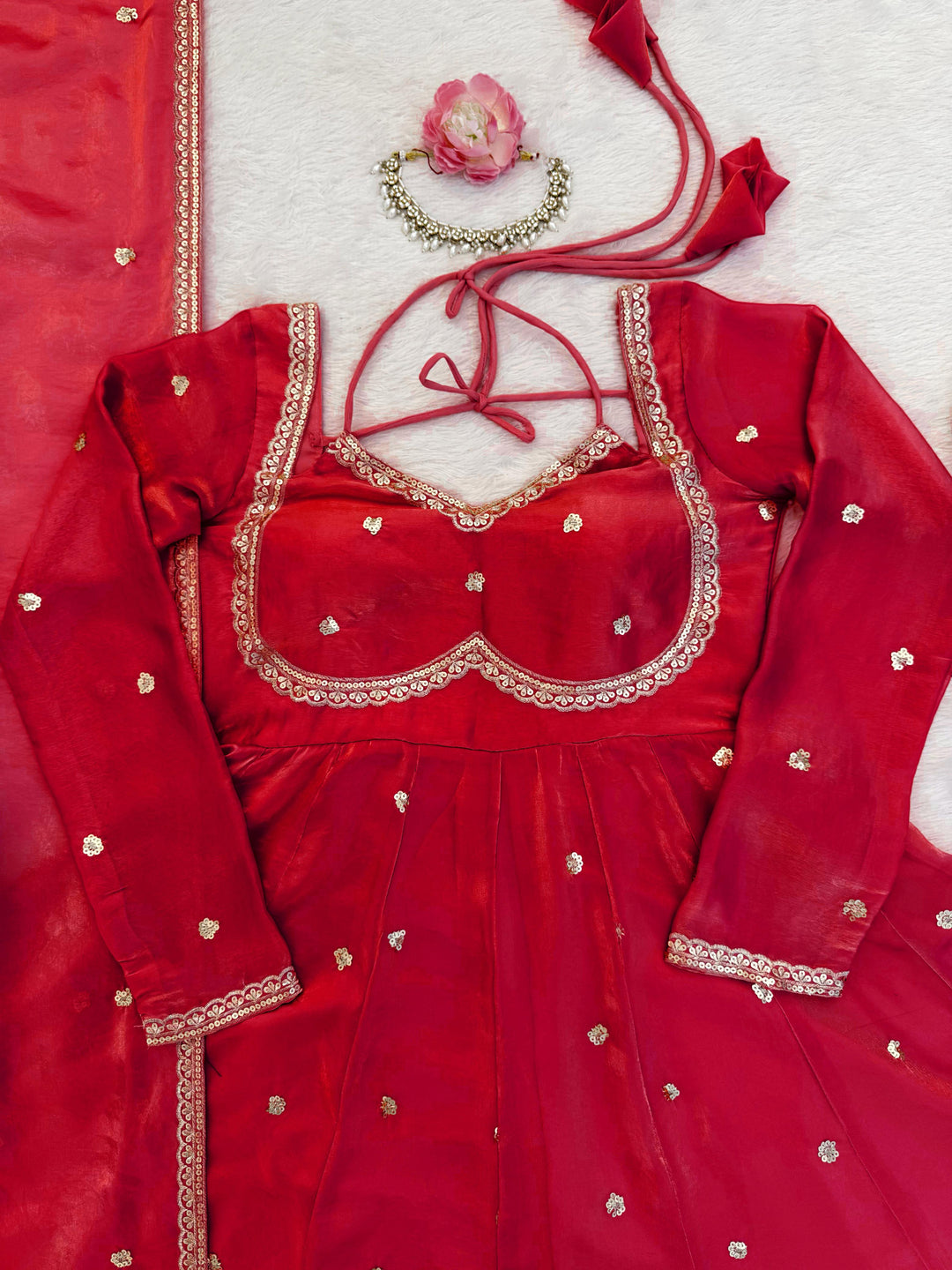 Dreamwali Dulhan Fancy Silk Anarkali