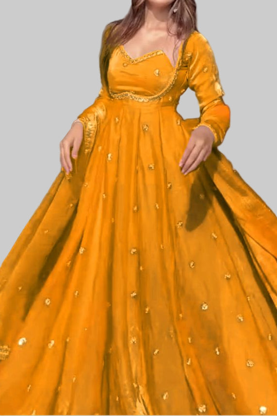 Dreamwali Dulhan Fancy Silk Anarkali
