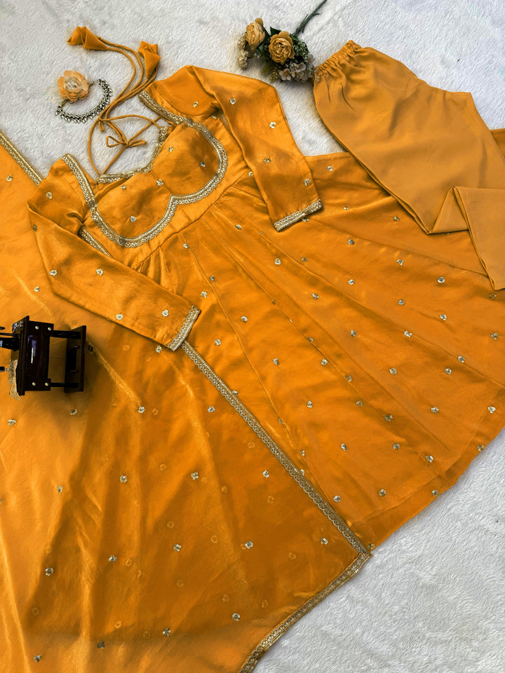 Dreamwali Dulhan Fancy Silk Anarkali