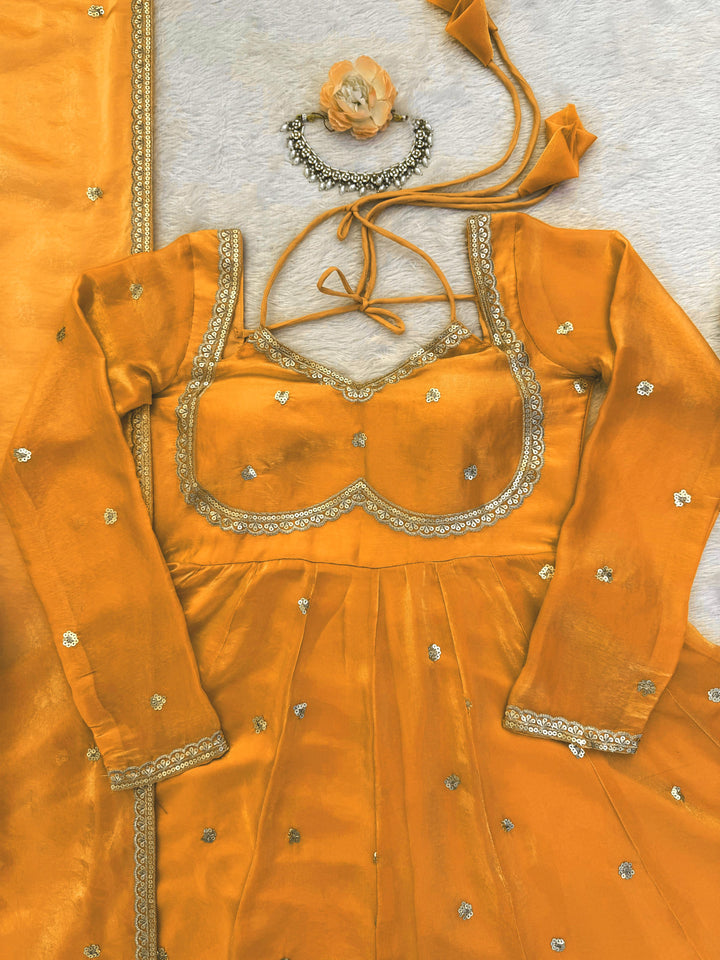 Dreamwali Dulhan Fancy Silk Anarkali