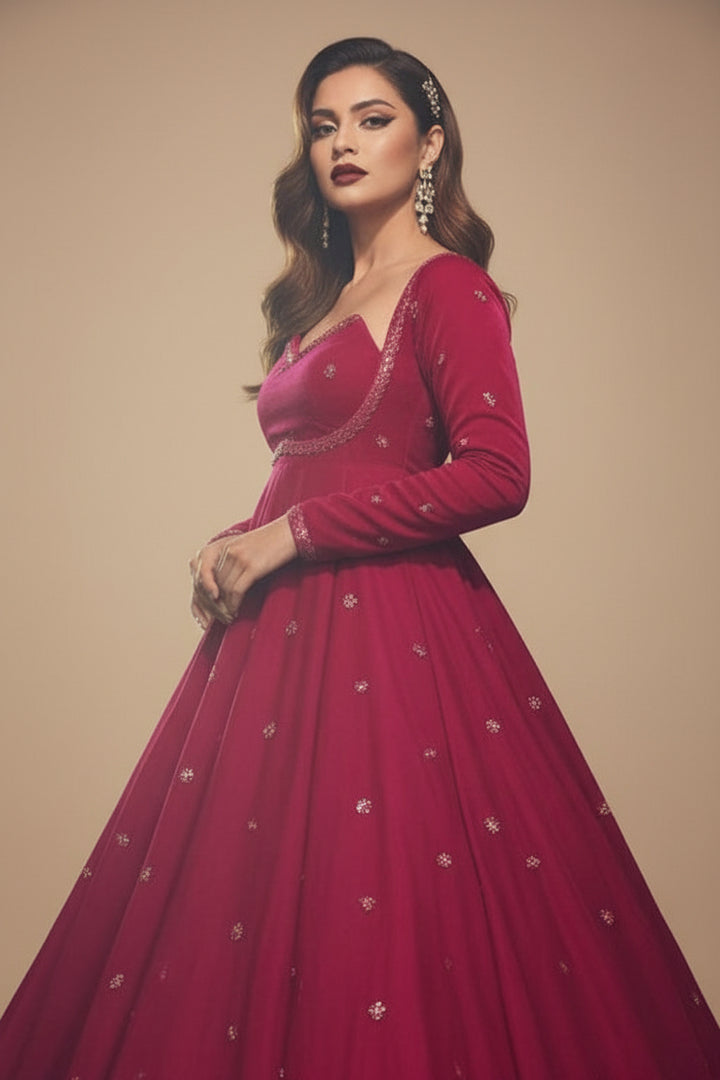 Dreamwali Dulhan Fancy Silk Anarkali