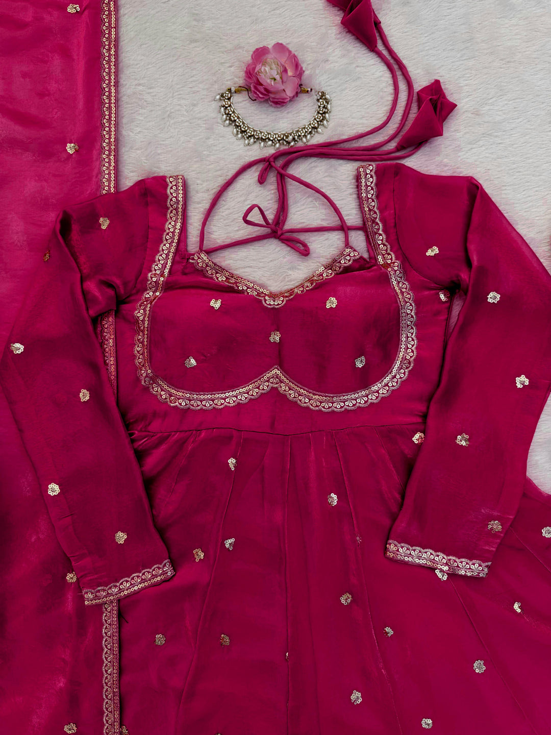 Dreamwali Dulhan Fancy Silk Anarkali