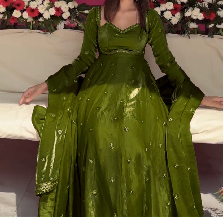 Dreamwali Dulhan Fancy Silk Anarkali