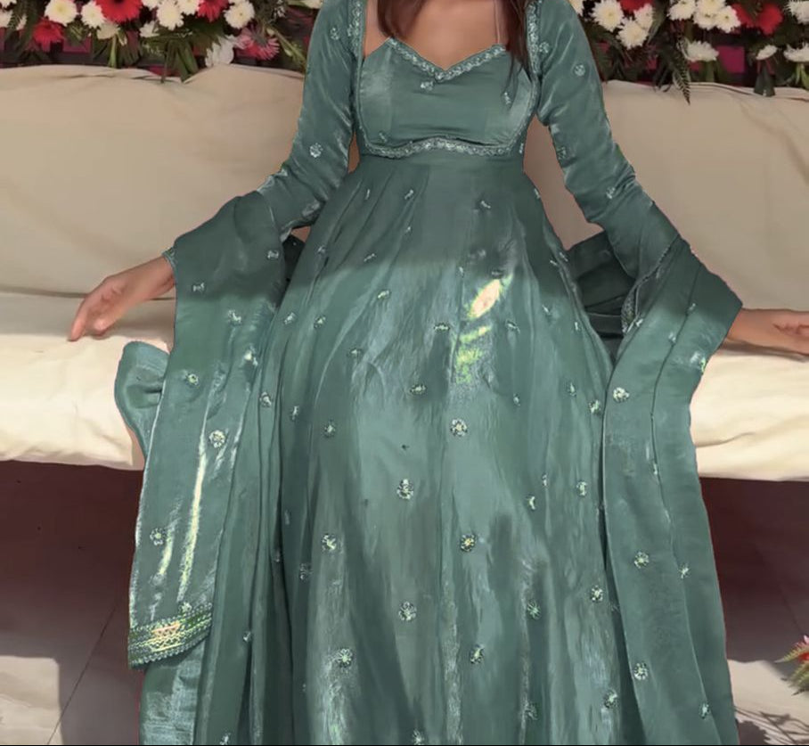 Dreamwali Dulhan Fancy Silk Anarkali