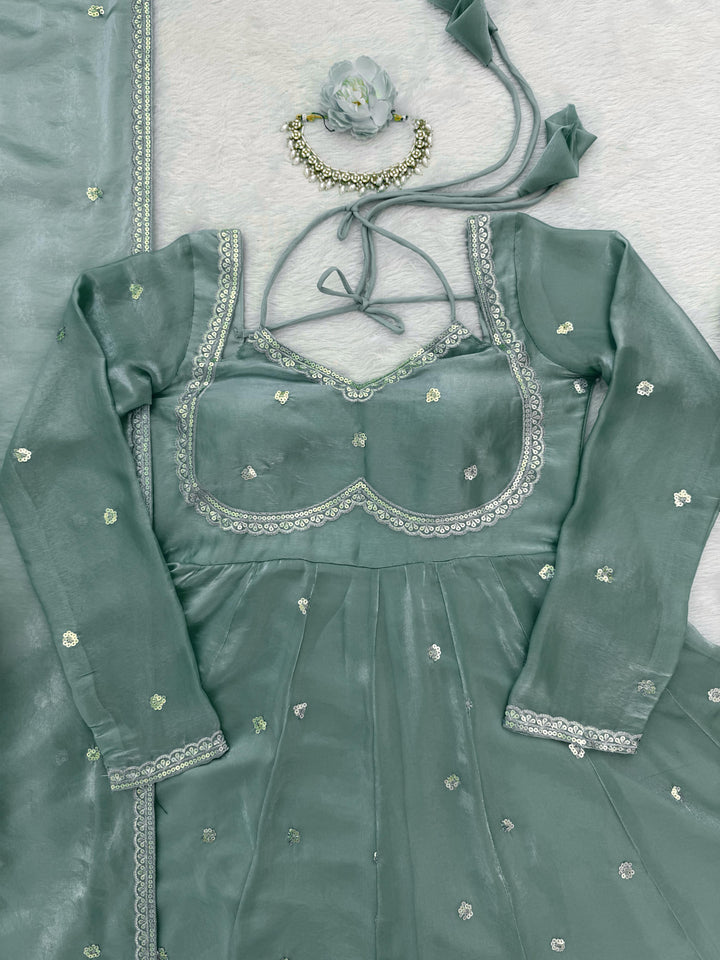 Dreamwali Dulhan Fancy Silk Anarkali