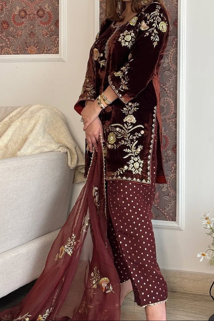 Boundless Beauty Velvet Suit Set